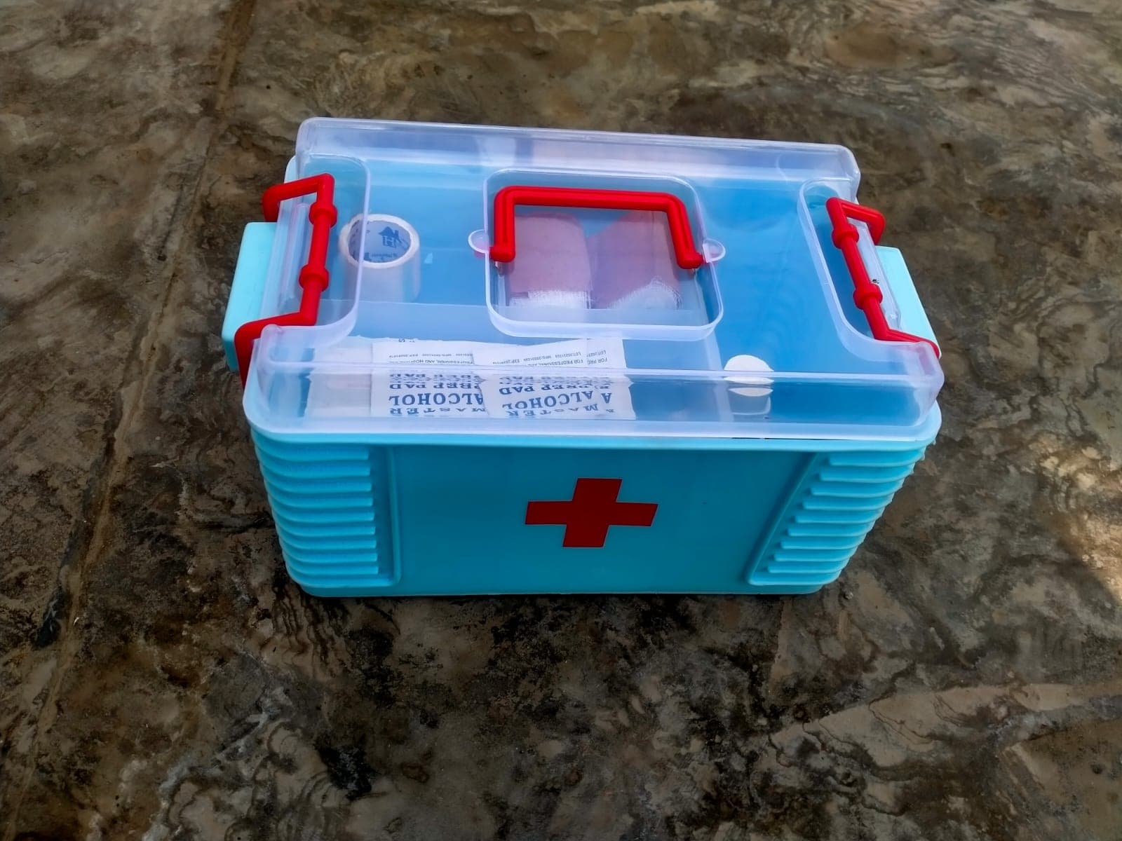 Field first aid kit prepared for site work